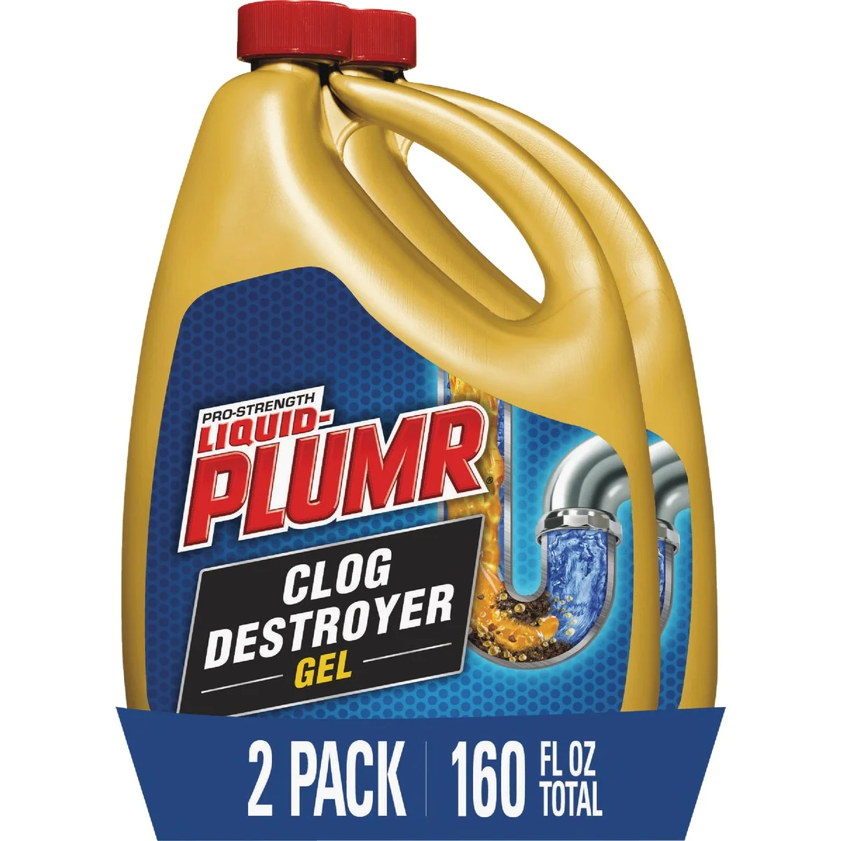 Certified Liquid-Plumr 80 Oz. Pro-Strength Full Drain Clog Destroyer 2-Pack Exclusive
