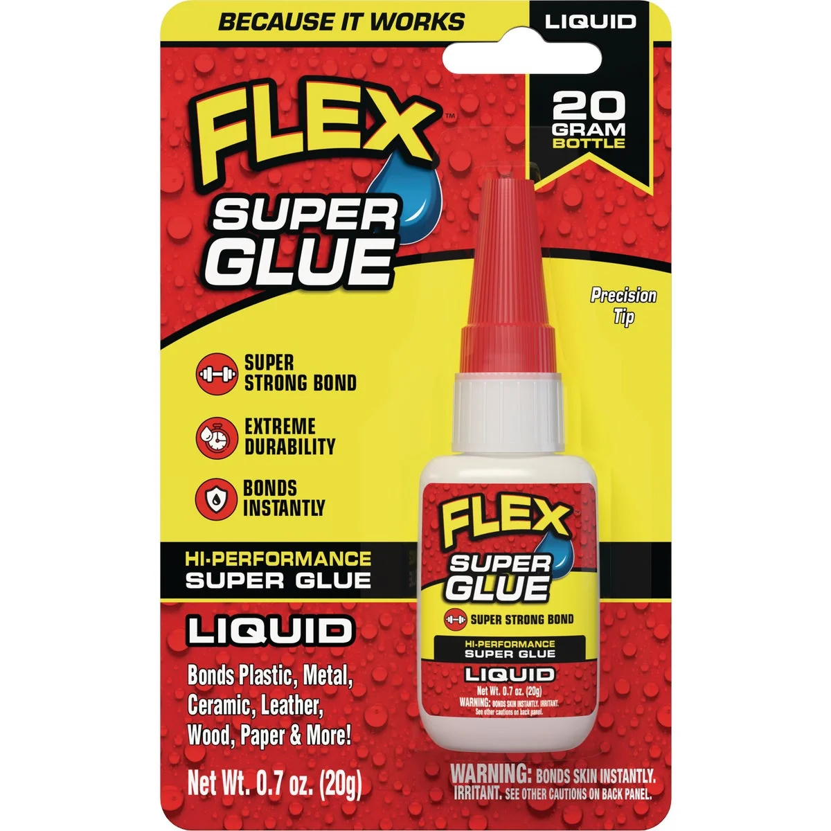 Fine Flex 0.7 Oz. Liquid Super Glue Natural