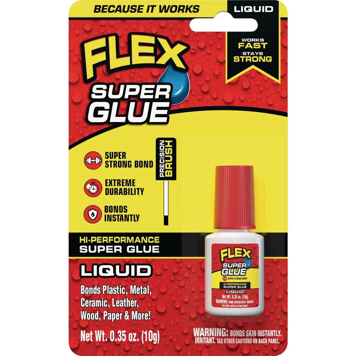 Next-Generation Flex 0.35 Oz. Liquid Super Glue with Brush Eco-Friendly