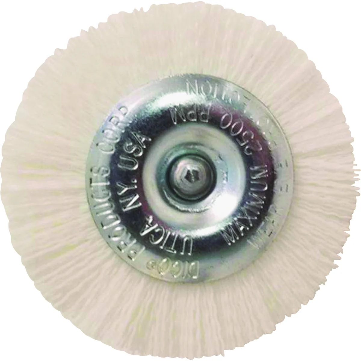 Efficient Dico Nyalox 3 In. White Nylon Non-Abrasive Drill-Mounted Brush Top-Quality