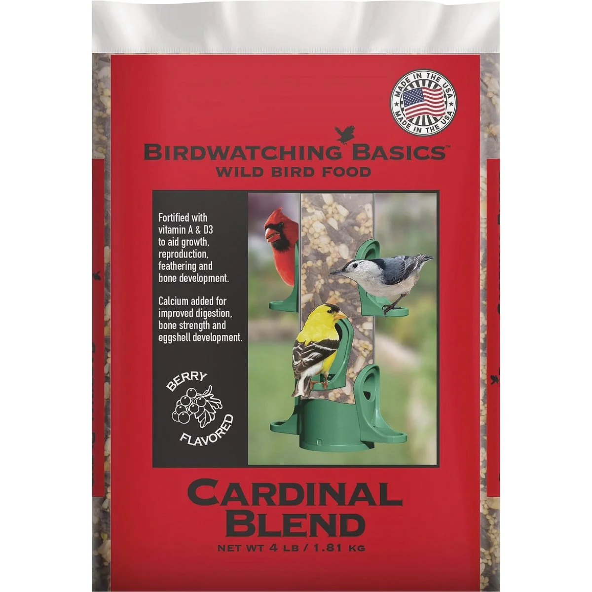 High-Performance Birdwatching Basics 4 Lb. Cardinal Blend Wild Bird Food High-Grade