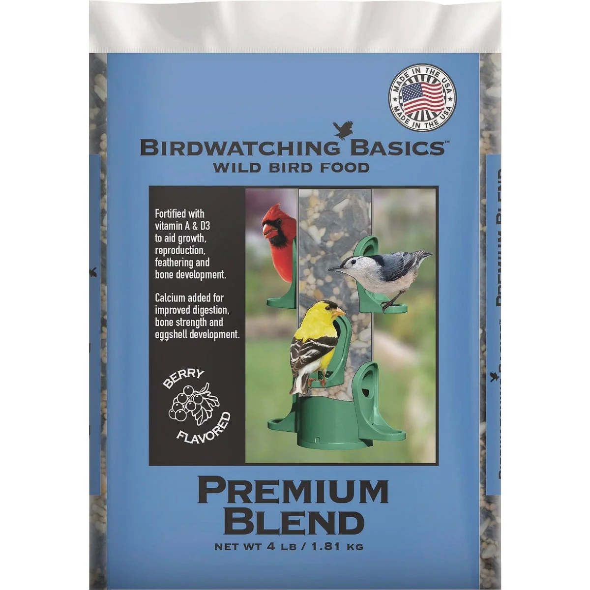 High-Performance Birdwatching Basics 4 Lb. Premium Blend Wild Bird Food Clean