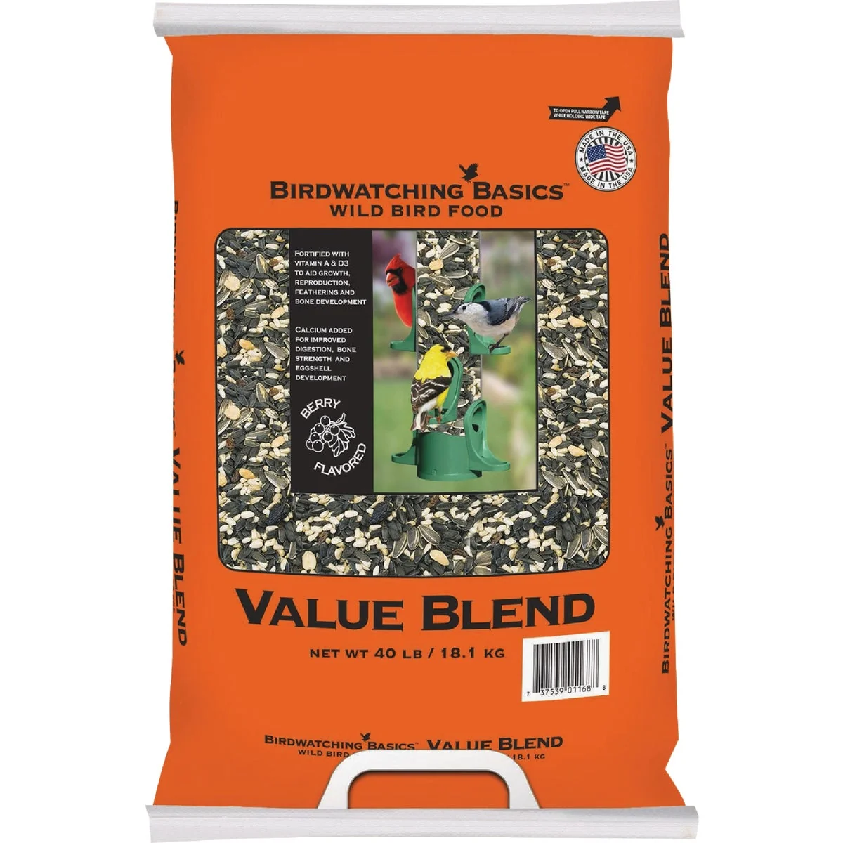 Premium Birdwatching Basics 40 Lb. Value Blend Wild Bird Food Recyclable