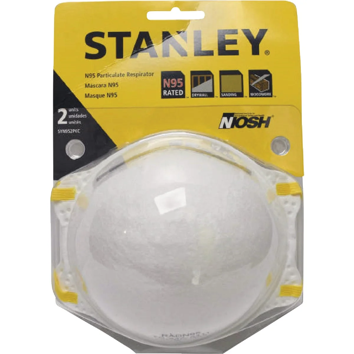 Premium Material Stanley N95 Particulate Respirator 2-Pack Authentic