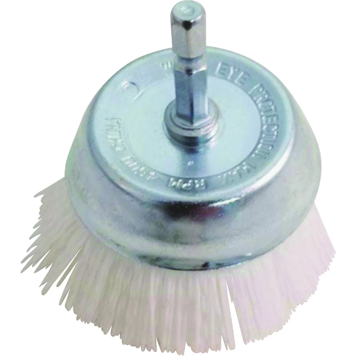 Secure Dico Nyalox 2-1 2 In. White Nylon Non-Abrasive Drill-Mounted Brush Flexible