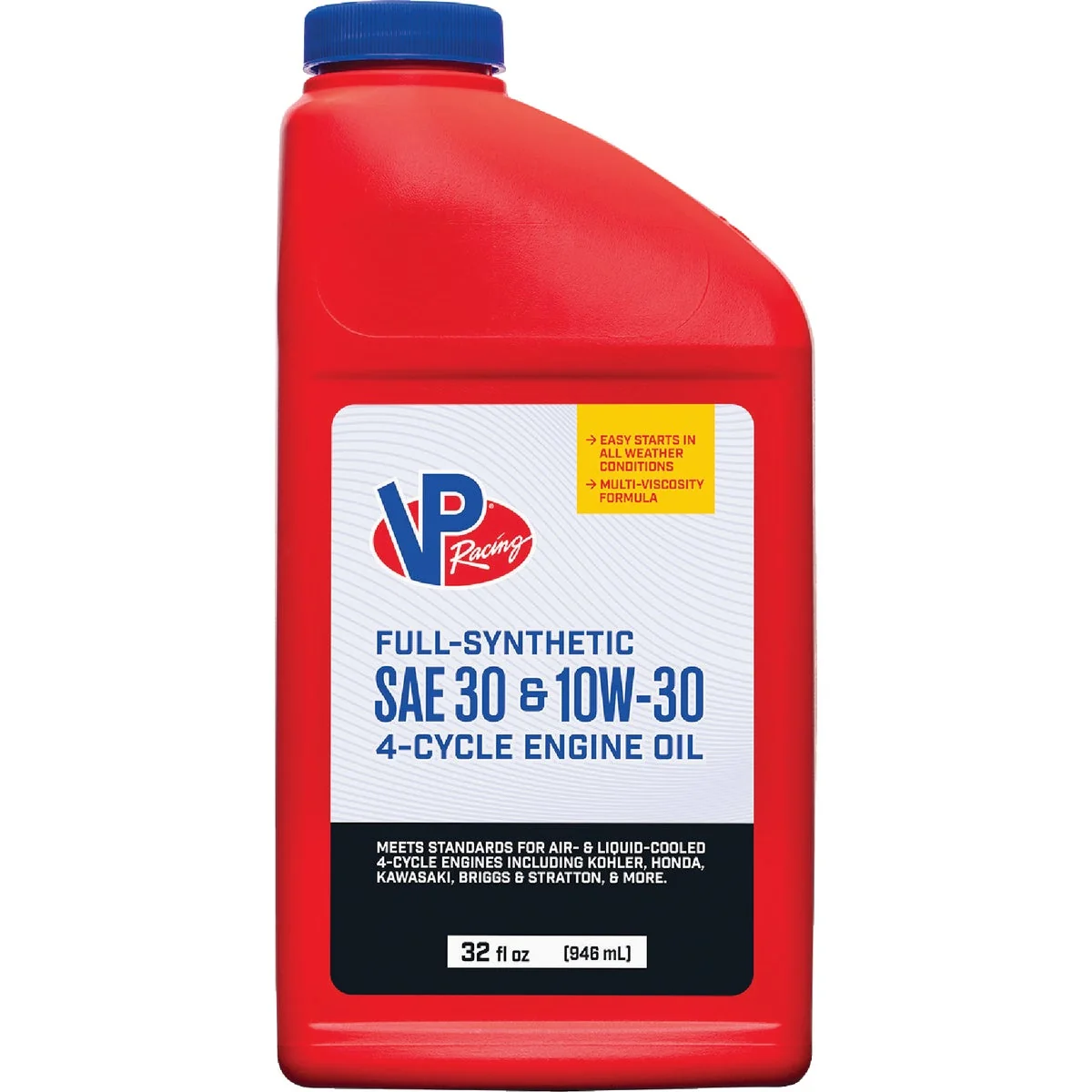 Stylish VP Racing Fuels 32 Oz. SAE30 10W30 Full Synthetic 4-Cycle Small Engine Oil Refined