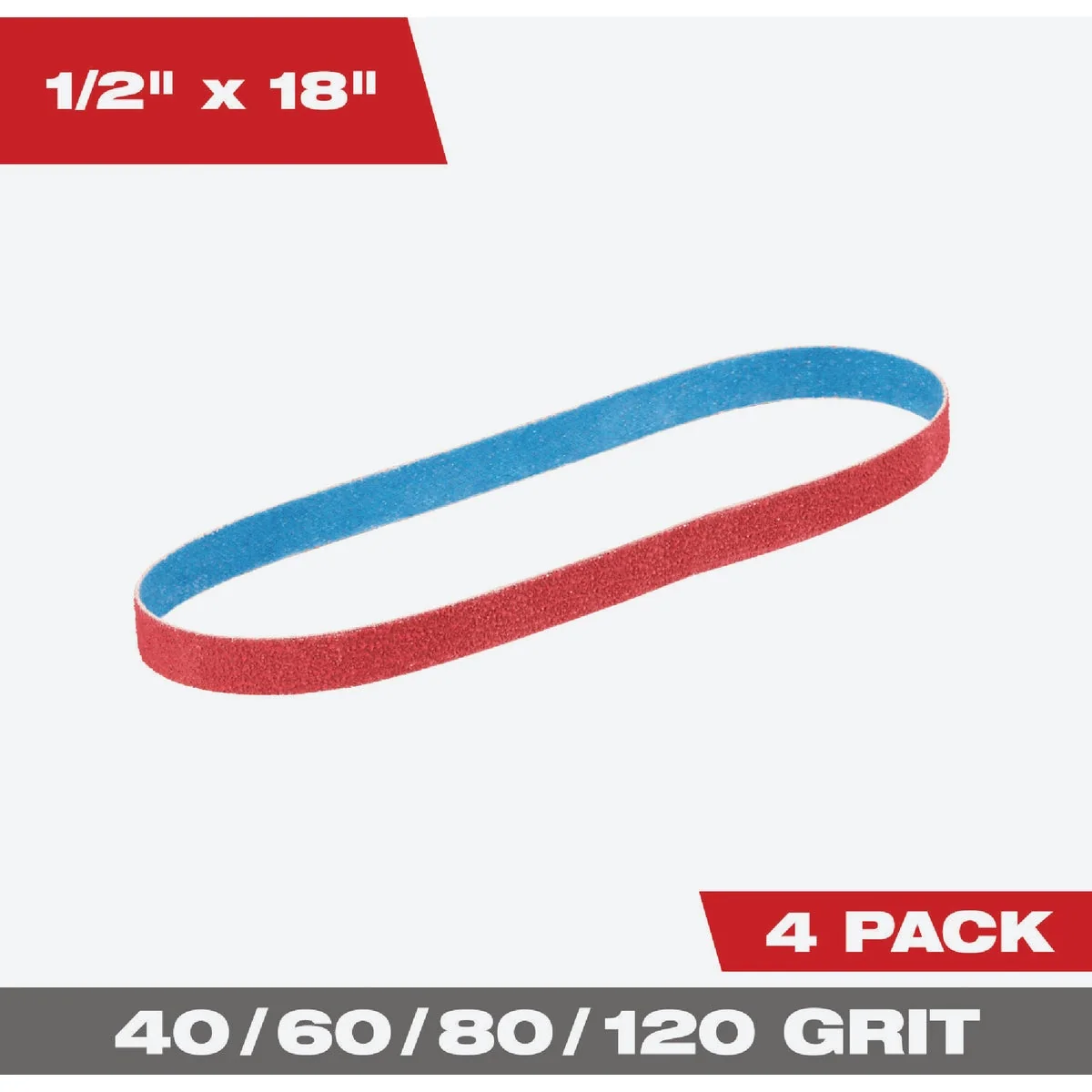 Proven Milwaukee 1 2 In. x 18 In. 40 60 80 120 Grit Bandfile Variety Pack 4-Pack Innovative