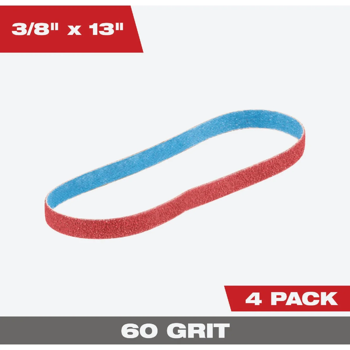 User-Friendly Milwaukee 3 8 In. x 13 In. 60 Grit Bandfile Belt 4-Pack Sophisticated
