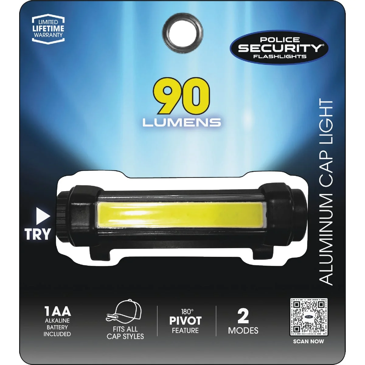 Elite Police Security 90 Lm. LED Cap Light Easy-to-Use