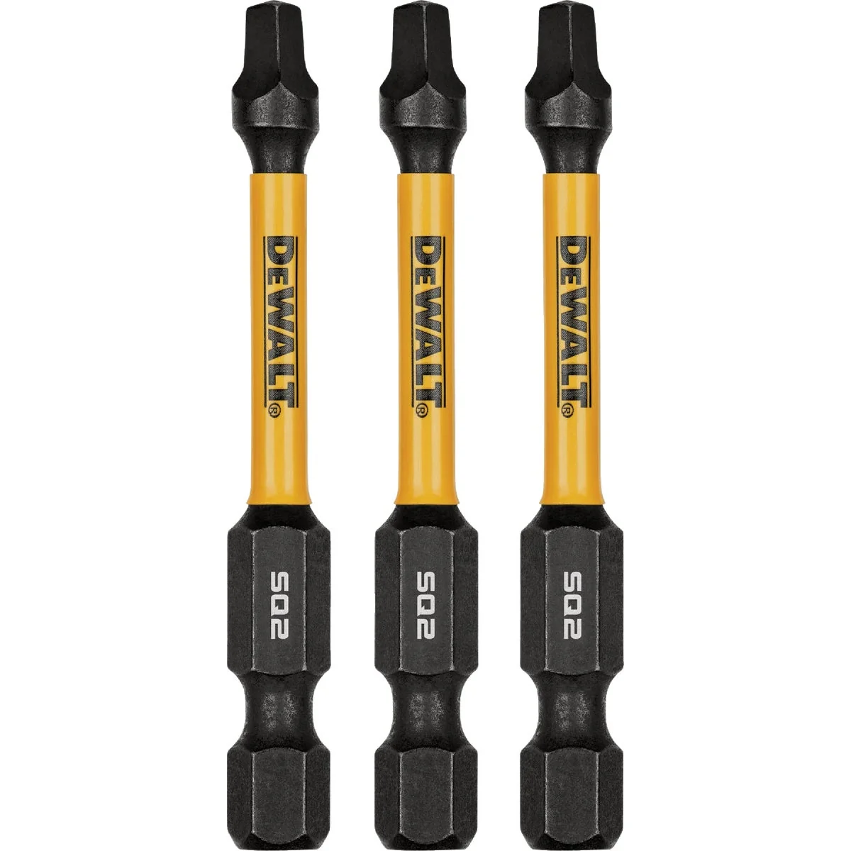 Certified DEWALT FlexTorq 2 In. 2 Square Impact Screwdriver Bit 3-Pack Prestigious