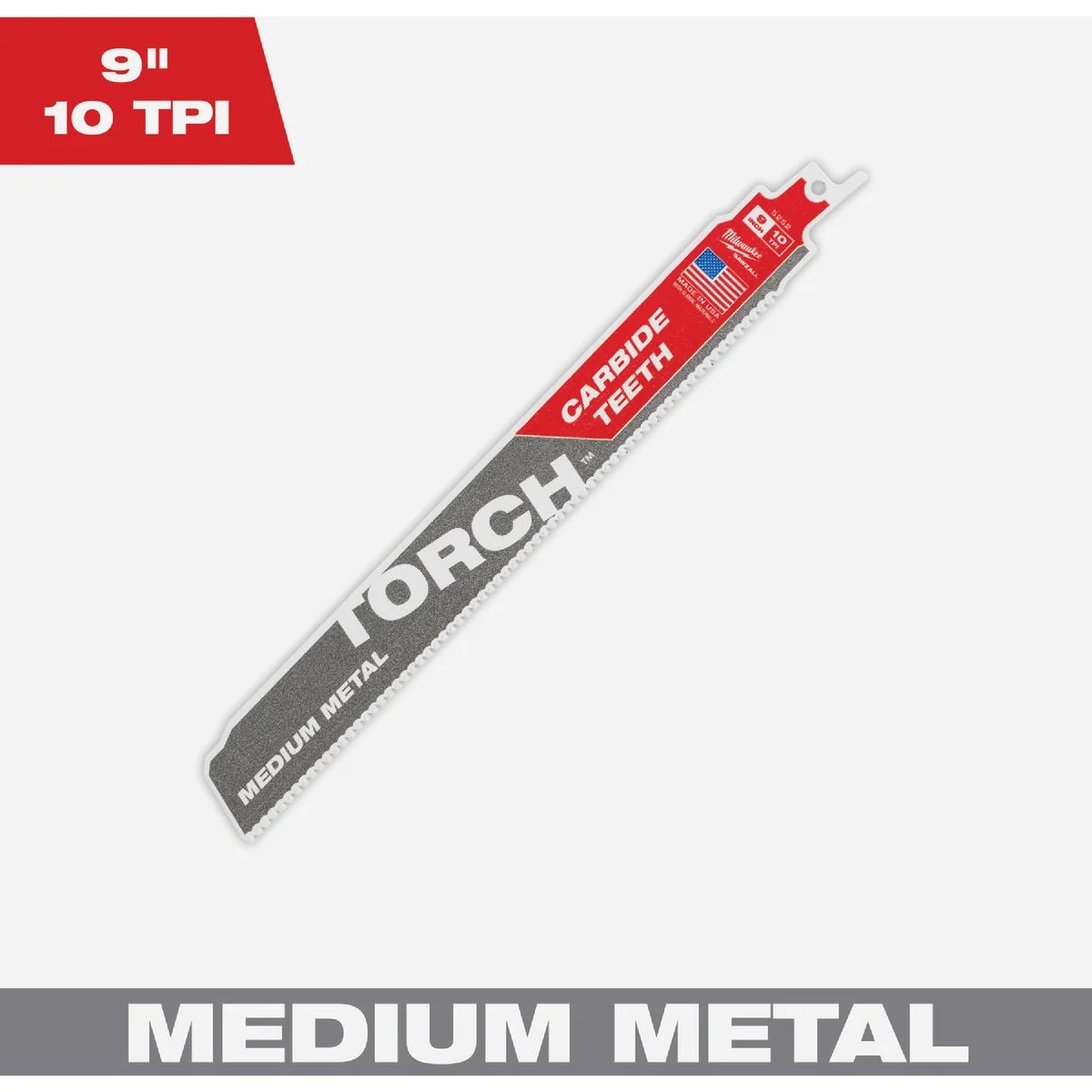 Sustainable Milwaukee SAWZALL TORCH 9 In. 10 TPI Carbide Medium Metal Cutting Reciprocating Saw Blade Stylish