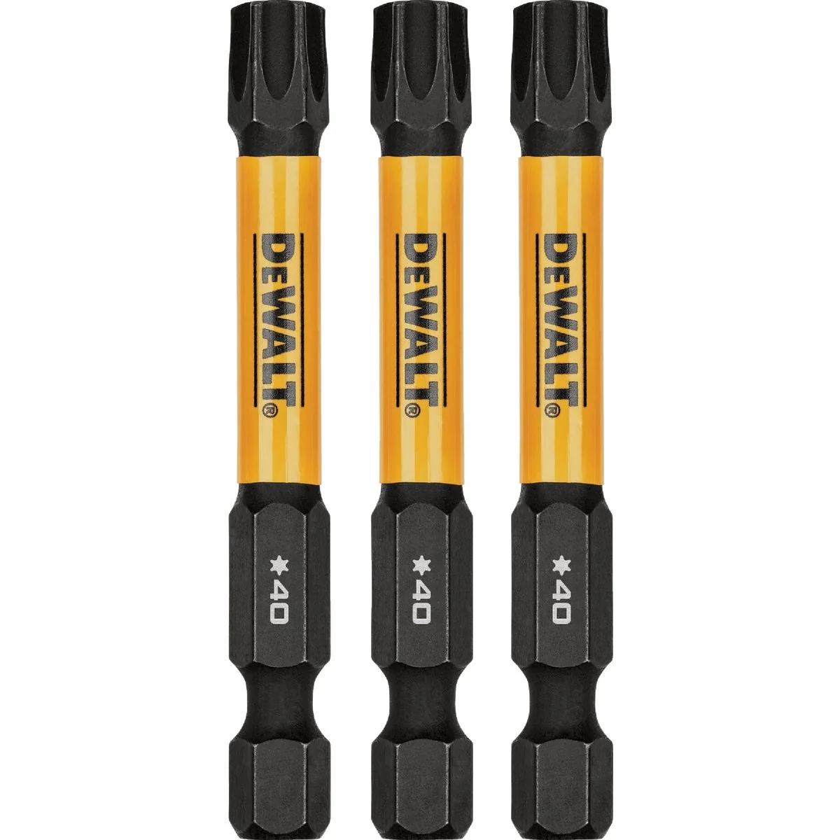 Responsible DEWALT FlexTorq 2 In. T40 TORX Impact Screwdriver Bit 3-Pack Fine