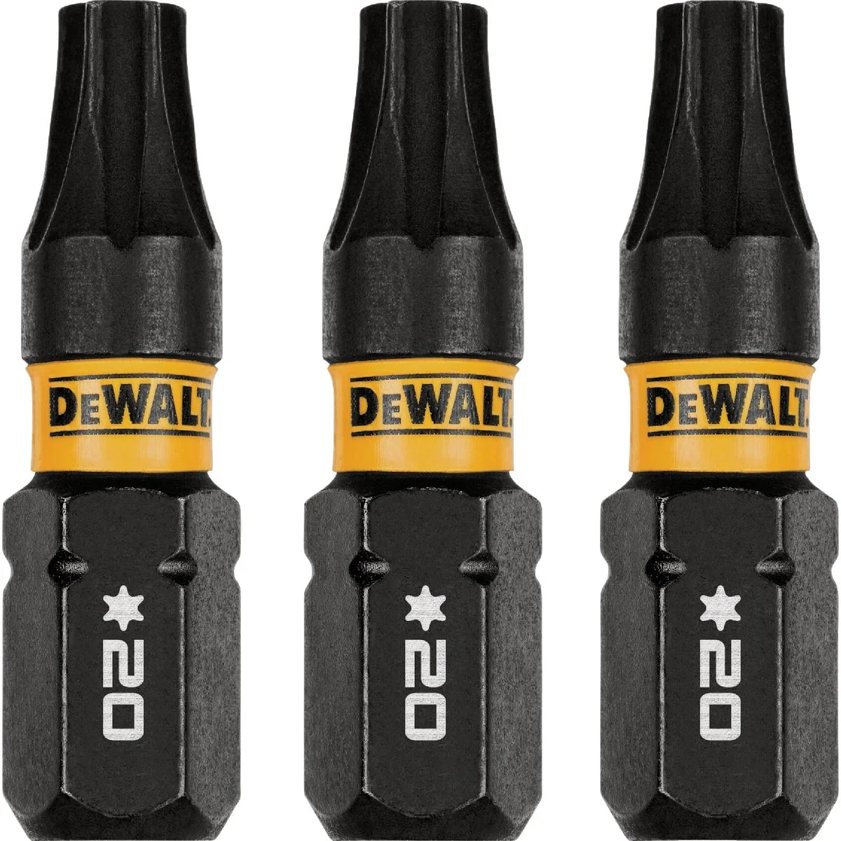 Flexible DEWALT FlexTorq 1 In. T20 TORX Impact Screwdriver Bit 3-Pack Modern
