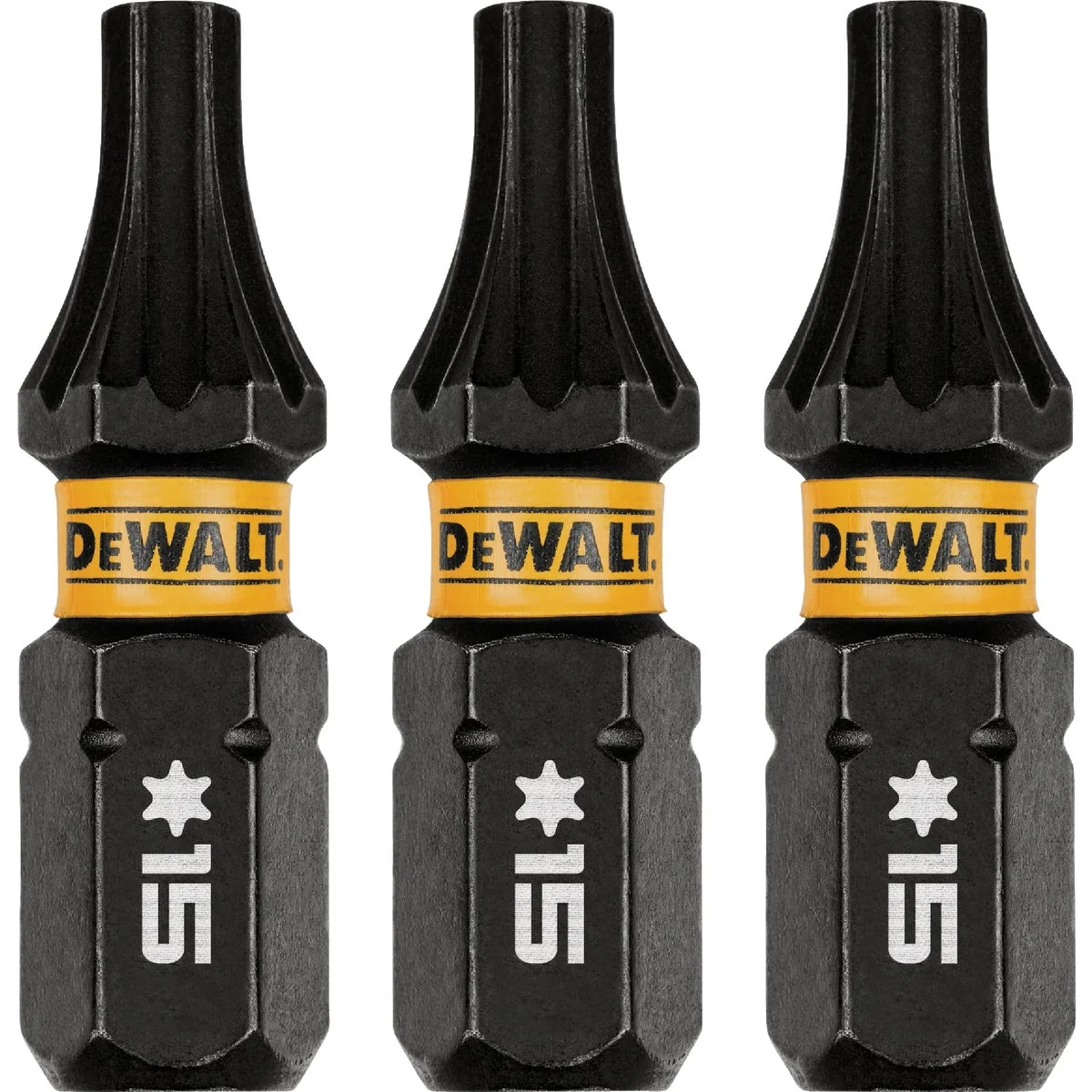 Durable DEWALT FlexTorq 1 In. T15 TORX Impact Screwdriver Bit 3-Pack Functional