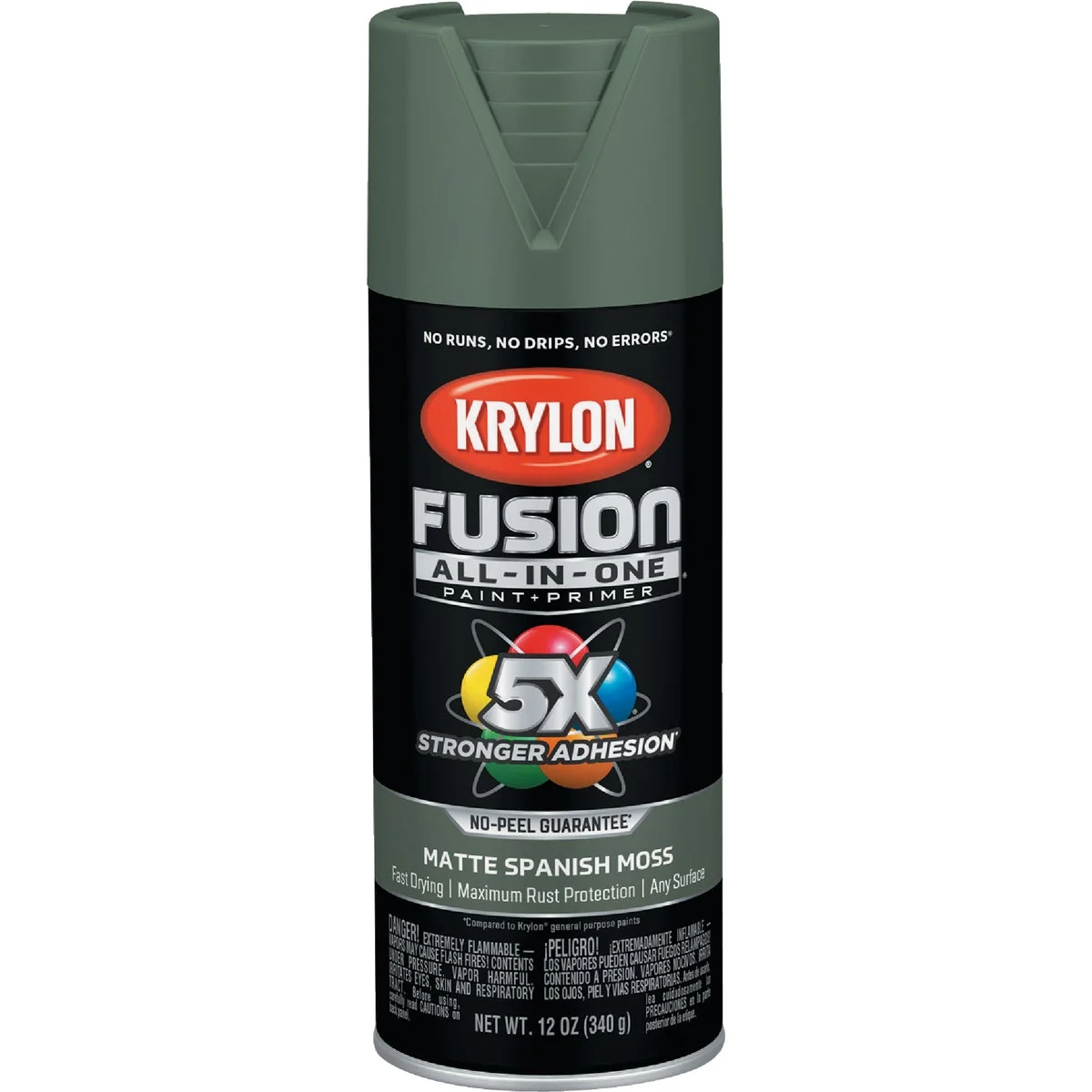 Original Krylon Fusion All-In One 12 Oz. Matte Spray Paint Spanish Moss Elegant