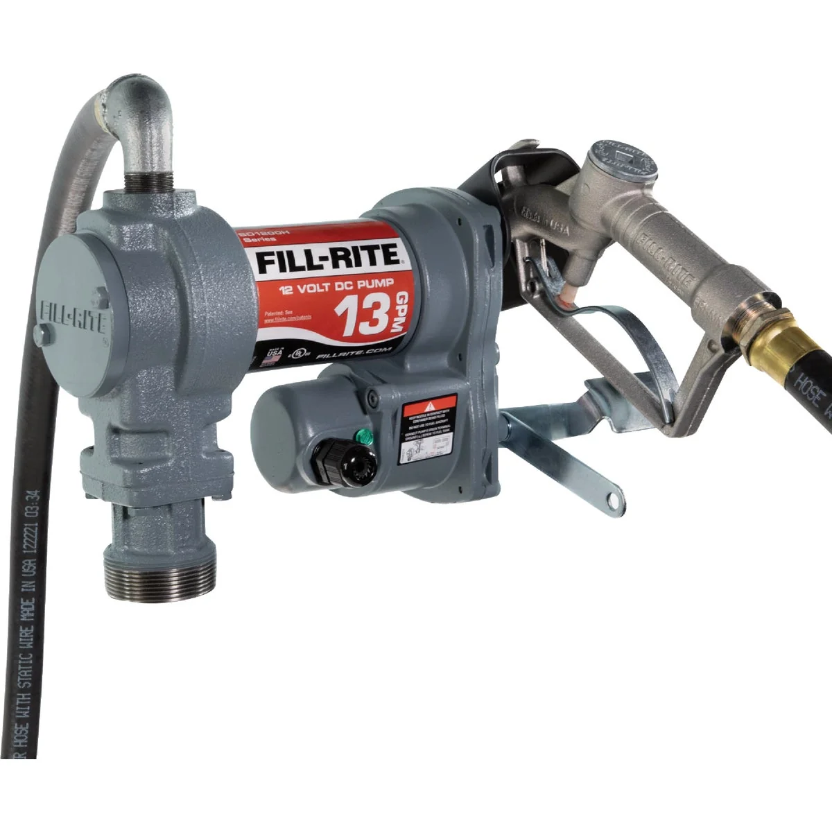 Stylish Fill-Rite 12V DC Fuel Transfer Pump with Nozzle Environmentally Friendly