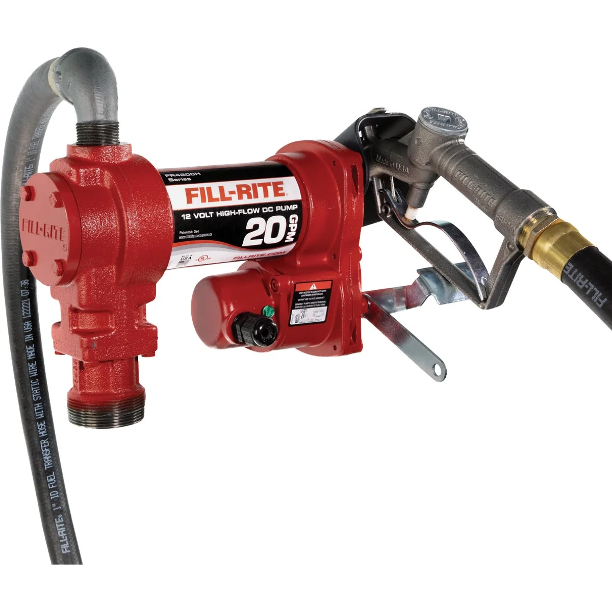 Authentic Fill-Rite 12V DC 20 GPM Fuel Transfer Pump with Nozzle Sophisticated