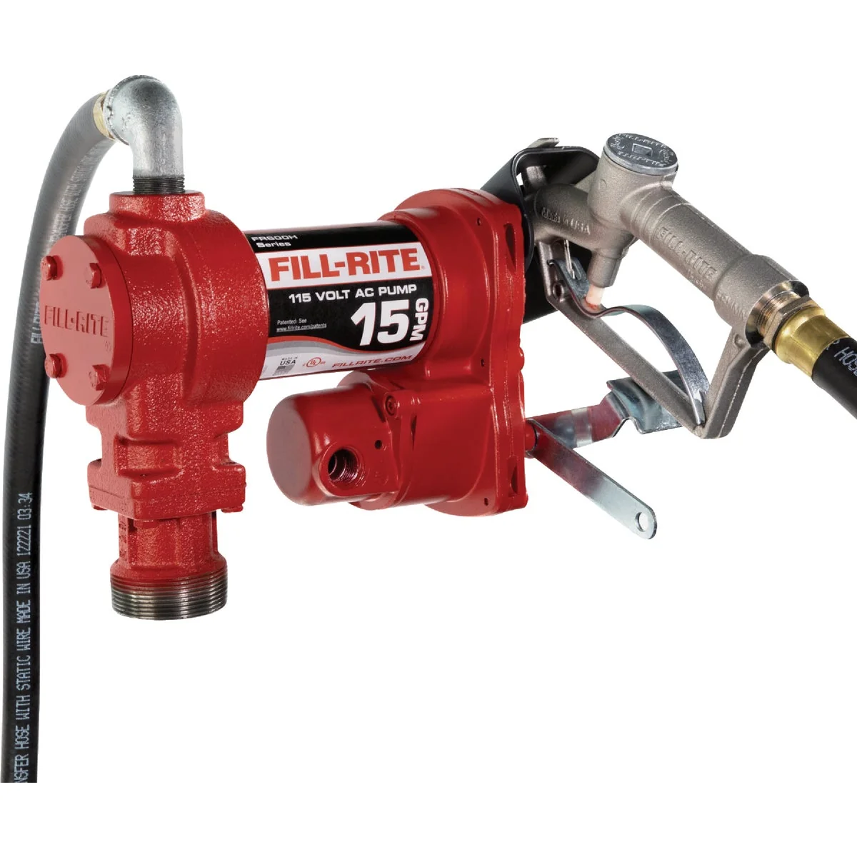 Authentic Fill-Rite 115V AC 15 GPM Fuel Transfer Pump with Nozzle Stylish