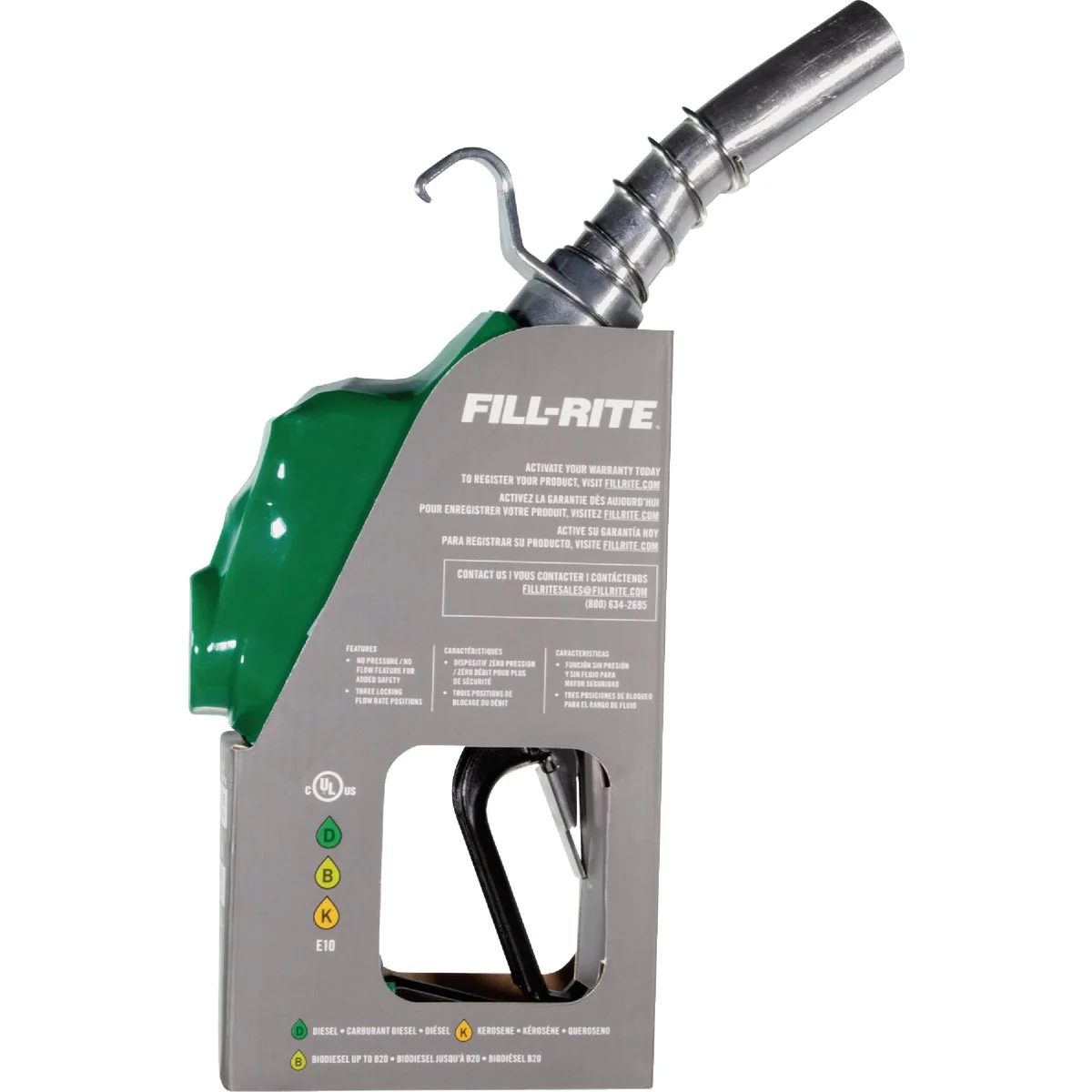 Functional Fill-Rite 1 In. Green Automatic Diesel Spout Nozzle Exclusive