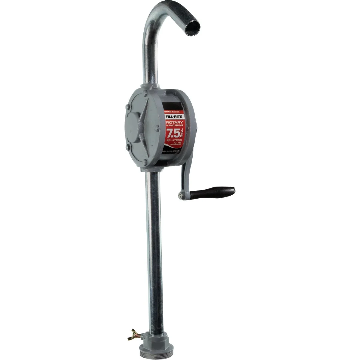 Breathable Fill-Rite Rotary Hand-Operated Fuel Transfer Pump with Pail Spout Solid