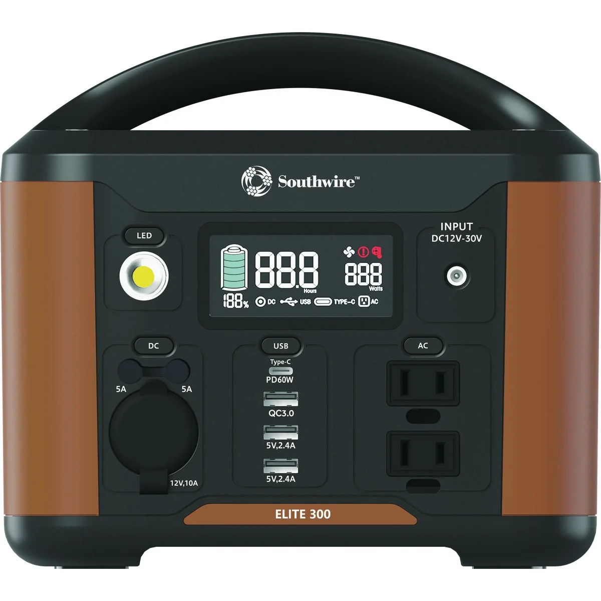 Premium Material Southwire Elite 300 Series 296W 120V Portable Power Station Effective