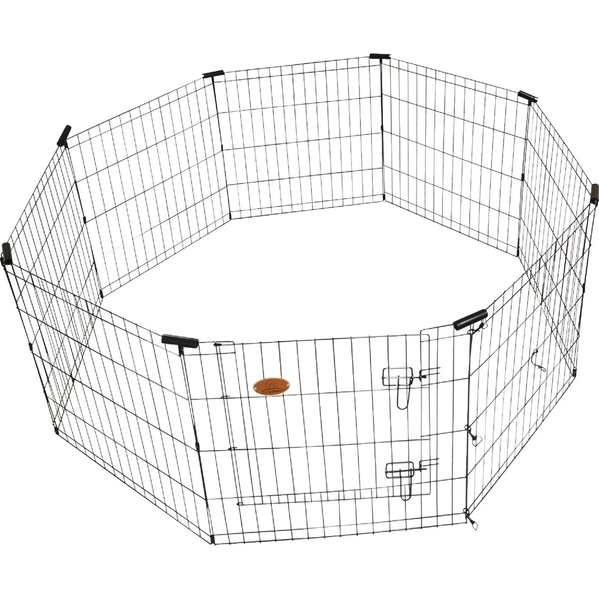 Fashionable KennelMaster 30 In. H. x 24 In. W. Black Steel 8-Panel Exercise Pen High-Grade