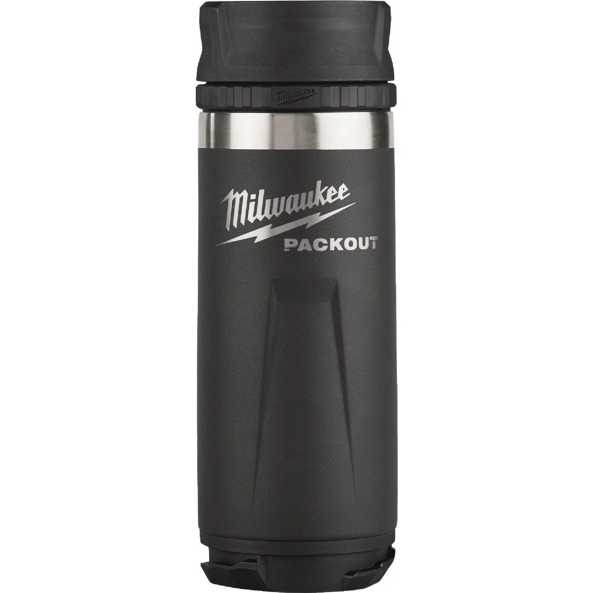Minimalist Milwaukee PackOut 18 Oz. Black Insulated Bottle with Sip Lid World-Class
