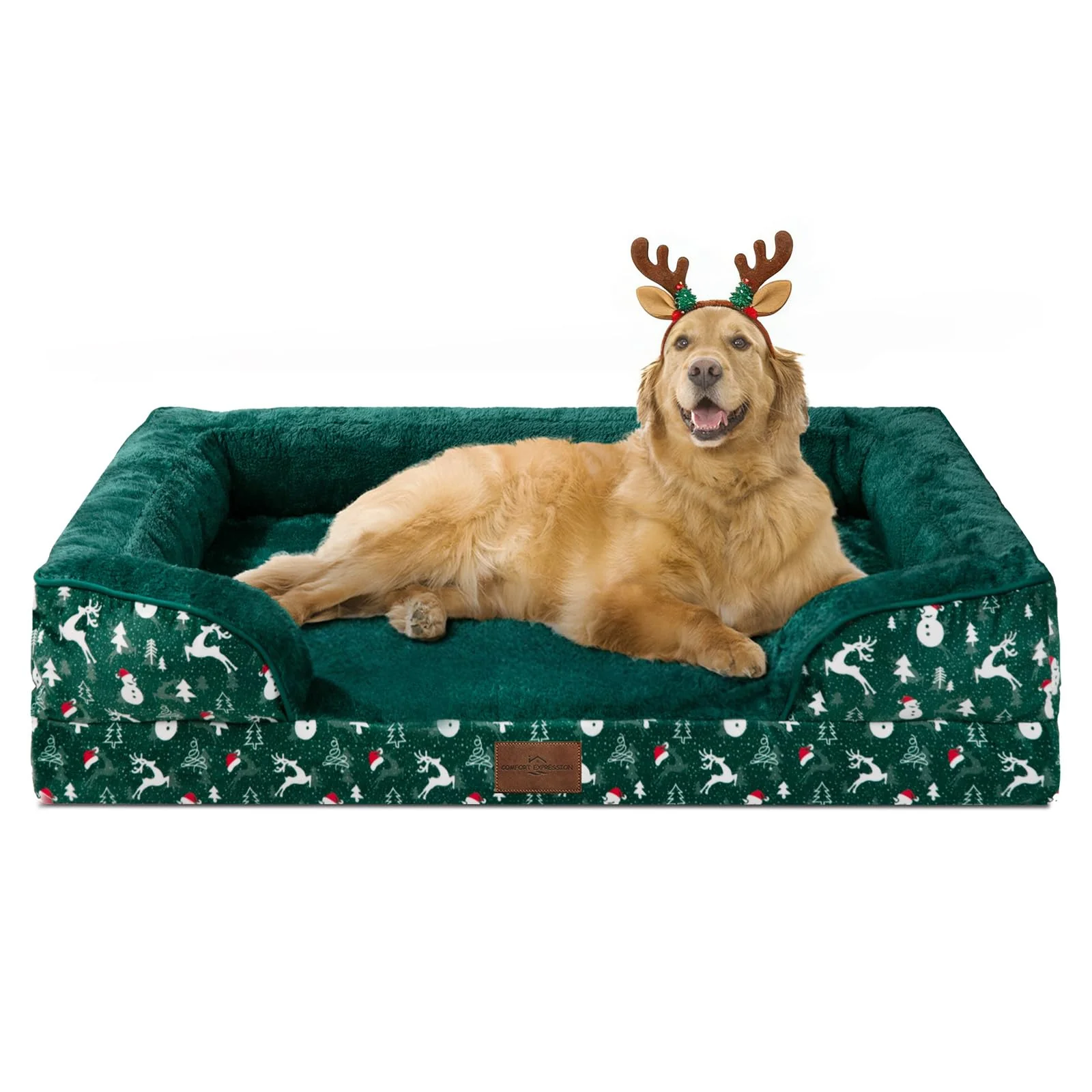 Natural Comfort Expression Orthopedic Dog Bed – Extra Large 42x30 Waterproof Egg Crate Foam Environmentally Friendly