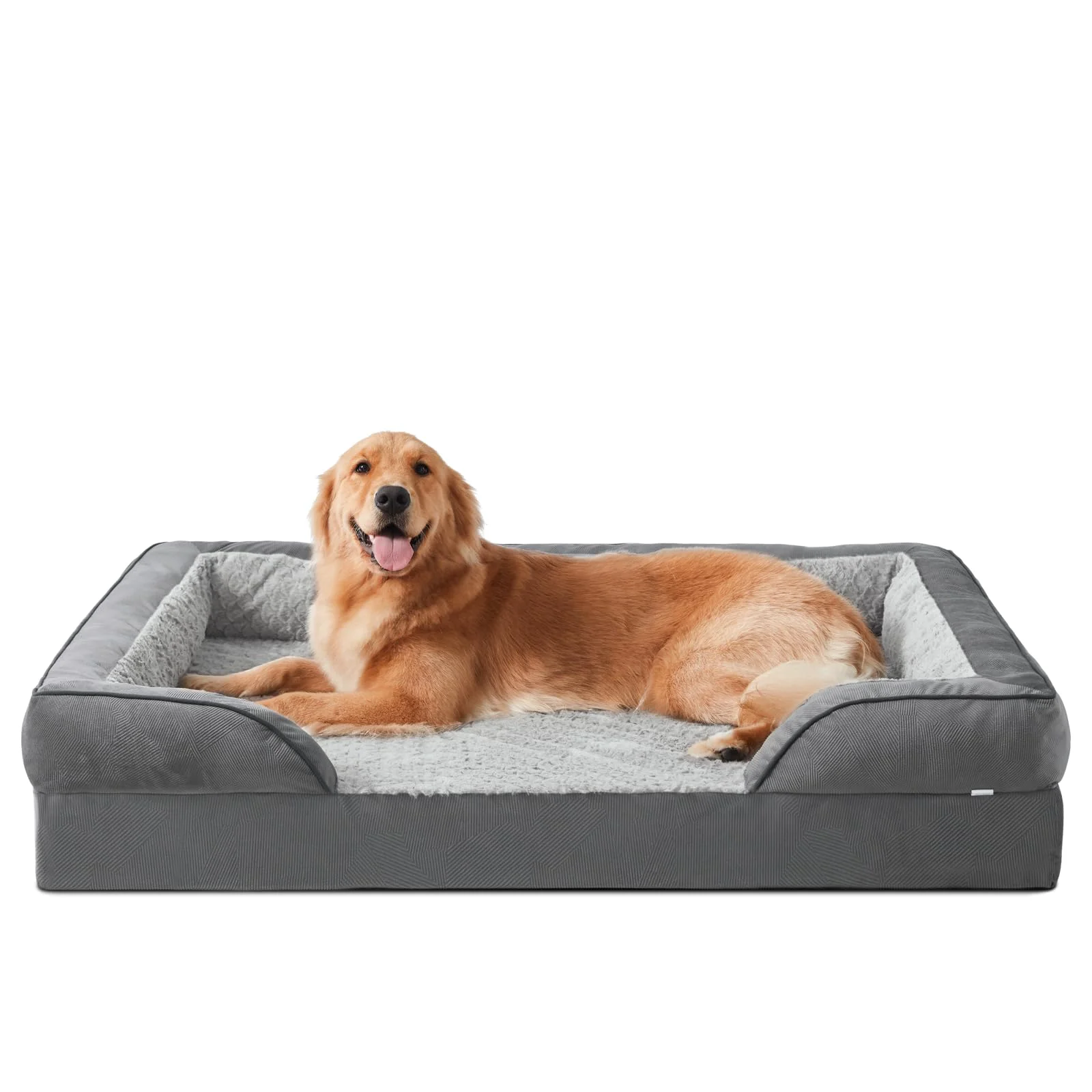 Certified INVENHO Orthopedic Dog Bed Large to XXL – Washable Waterproof Egg-Crate Foam Non-Slip Bottom Outstanding