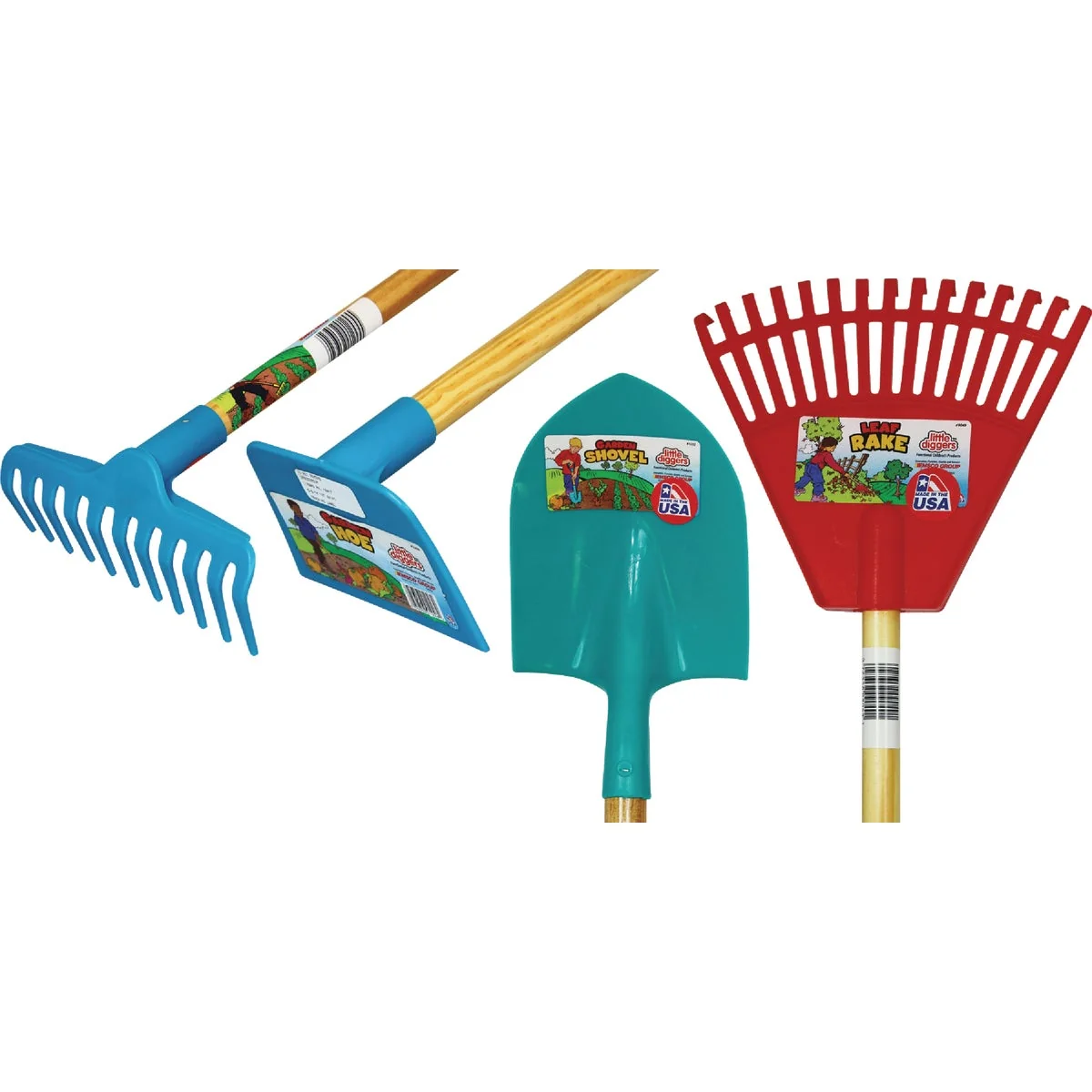 Stylish Little Diggers Kids Garden Tool Display Durable