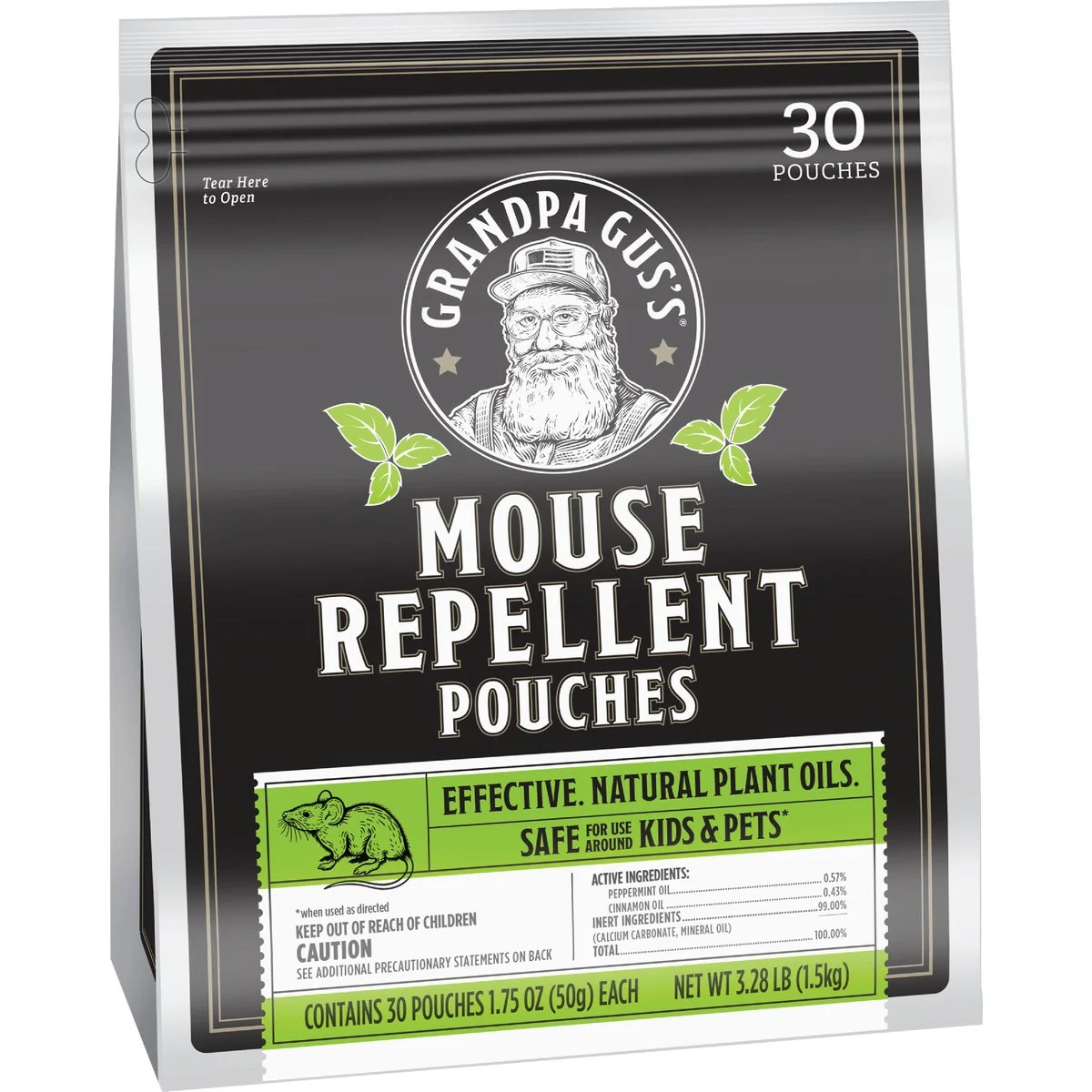 Effective Grandpa Gus's Mouse Repellent Pouch 30-Pack Smart