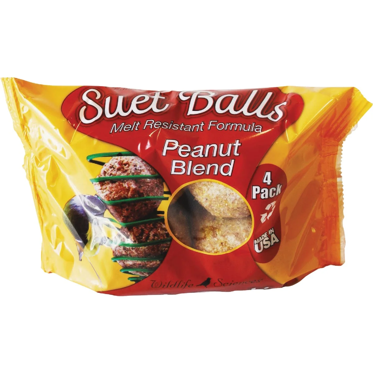 Flexible Wildlife Sciences Peanut Blend Suet Ball 4 Pack High-Performance