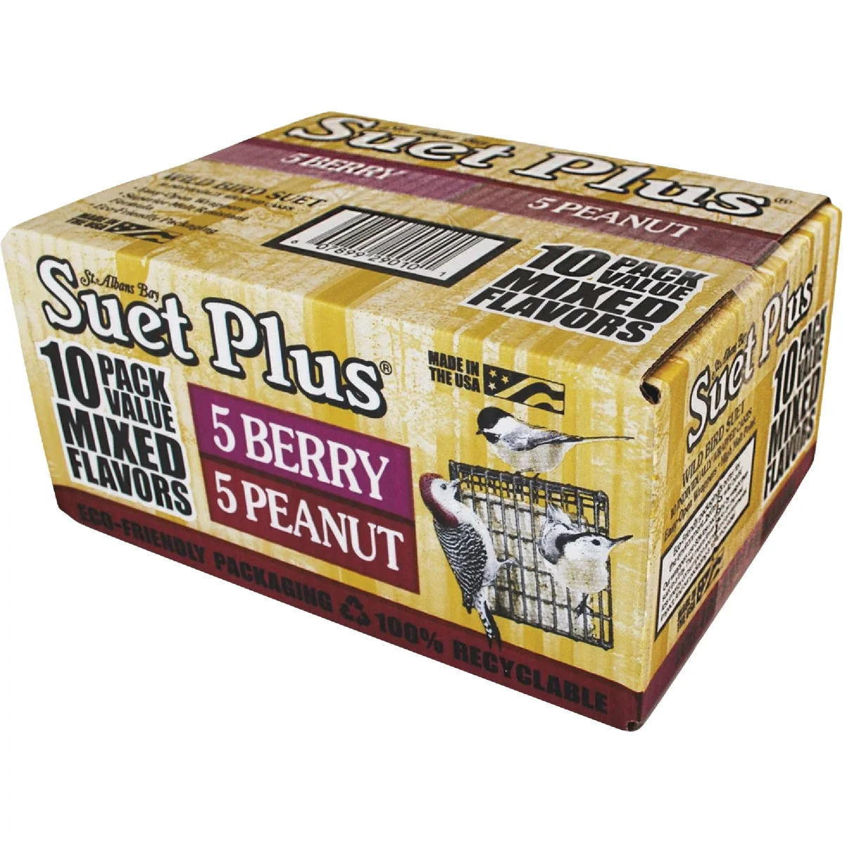 Easy-to-Use Suet Plus Berry Peanut Suet 10-Pack Comfortable