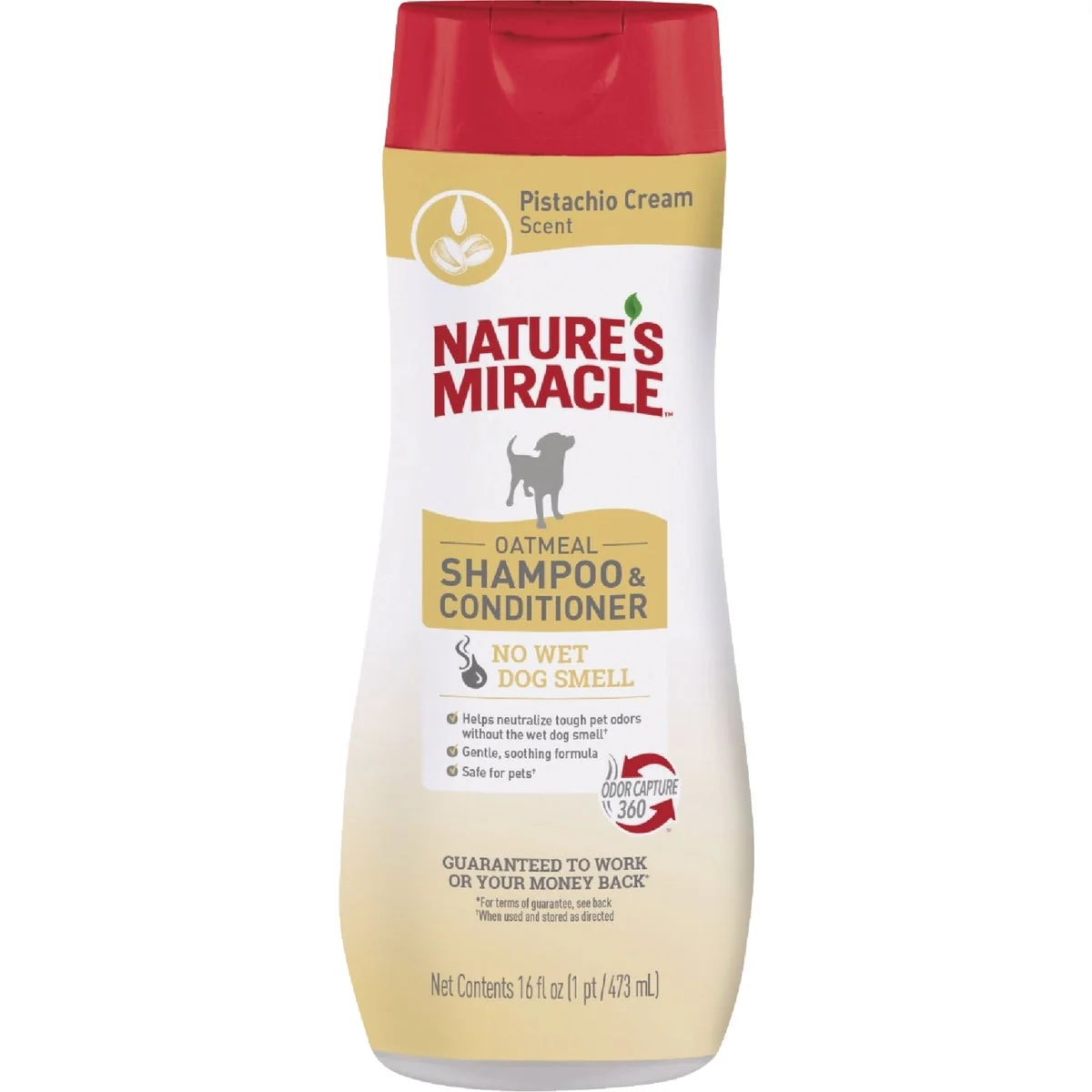 Eco-Friendly Nature's 16 Oz. Oatmeal Dog Shampoo Conditioner Smooth