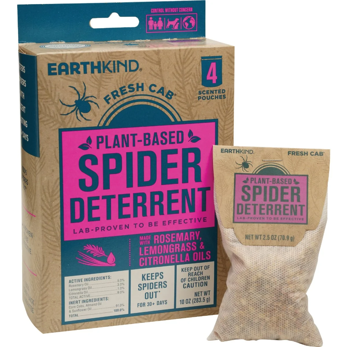 Breathable Fresh Cab Spider Deterrent 4-Pack Responsible