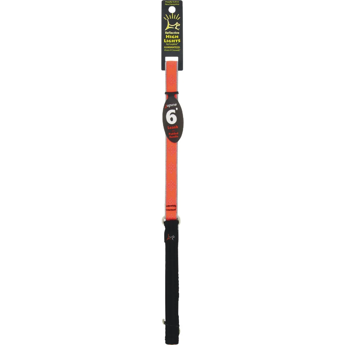 Innovative Lupine 3 4 In. x 6 Ft. Orange Diamond Dog Leash Clean