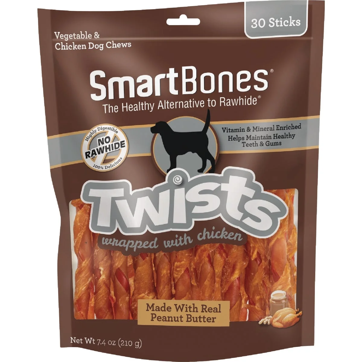 High-Performance SmartBones Twists Dog Chew 30-Pack Effective