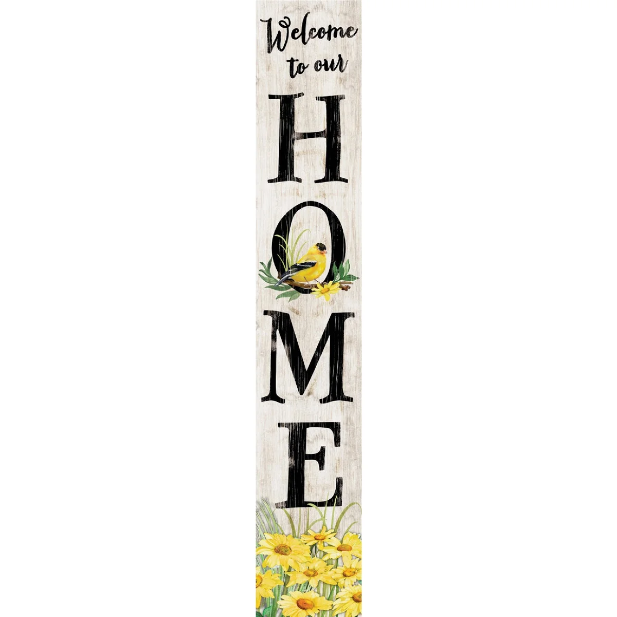Responsible My Word Welcome To Our Home with Finch 8 In. x 46.5 In. Porch Board Premium Material