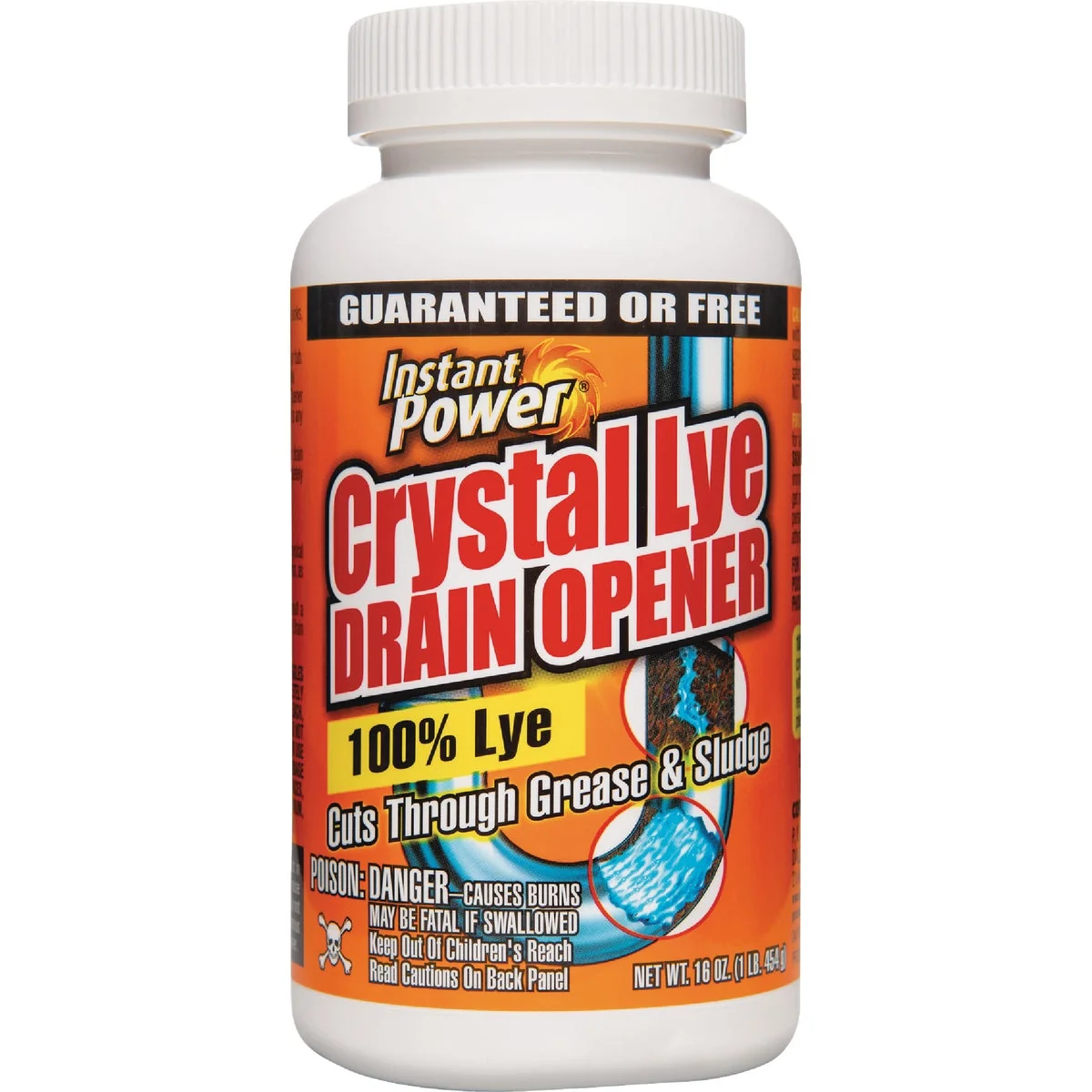 Professional Instant Power 1 Lb. Crystal Lye Drain Opener Eco-Friendly