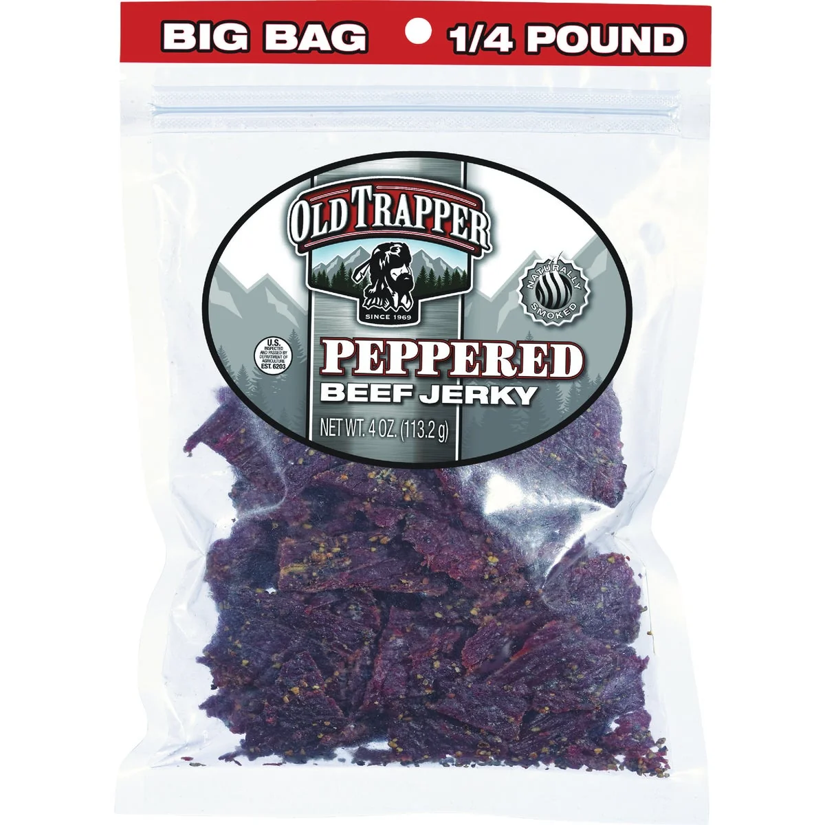 High-End Old Trapper 4 Oz. Peppered Beef Jerky Casual