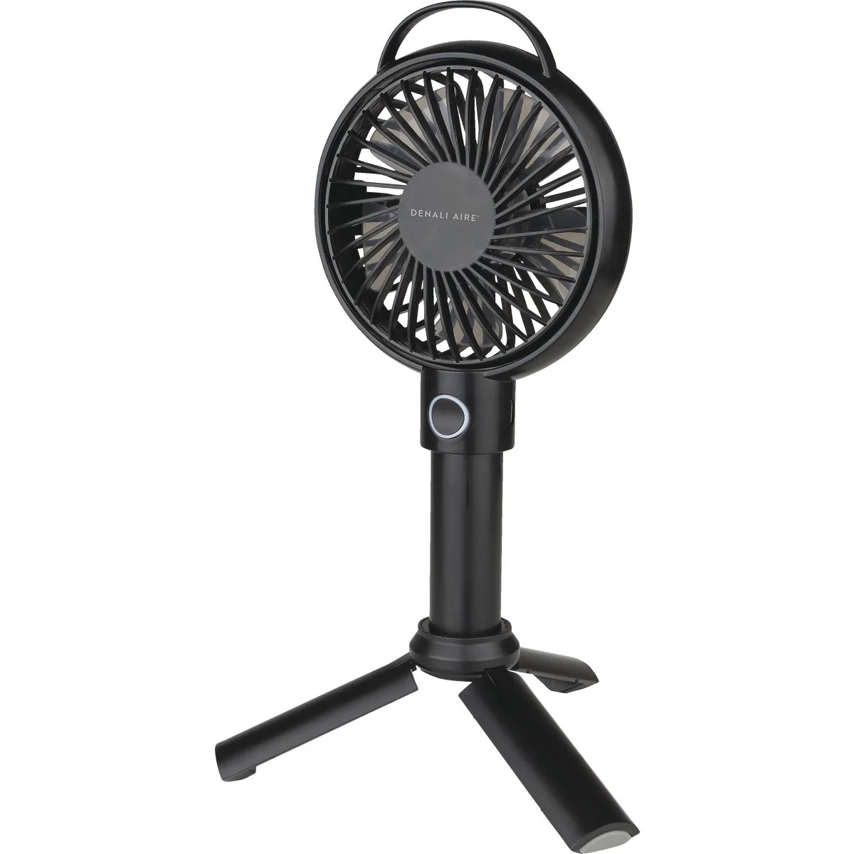 Refined Denali Aire Plastic 4 In. Rechargeable USB Black Handheld Fan Exceptional