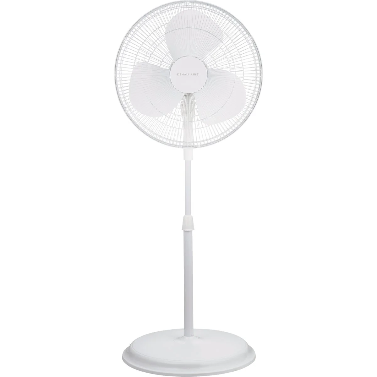 Clean Denali Aire 16 In. 3-Speed White Oscillating Pedestal Fan Efficient