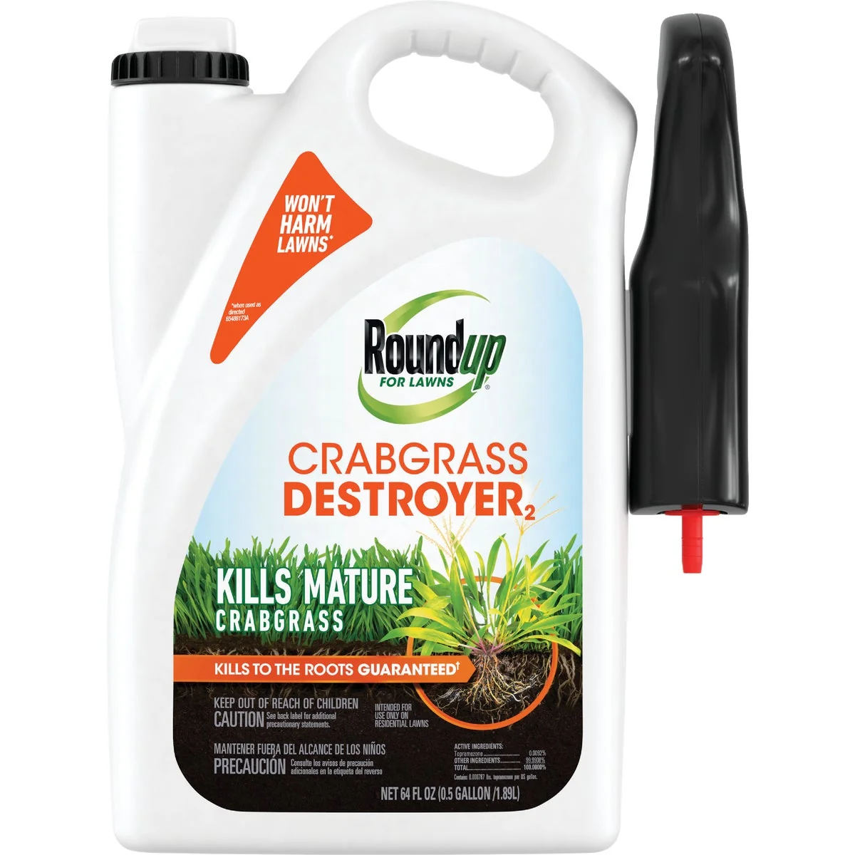 User-Friendly Roundup For Lawns Crabgrass Destroyer 1 2 Gal Ready To Use Trigger Spray Weed Killer High-Performance