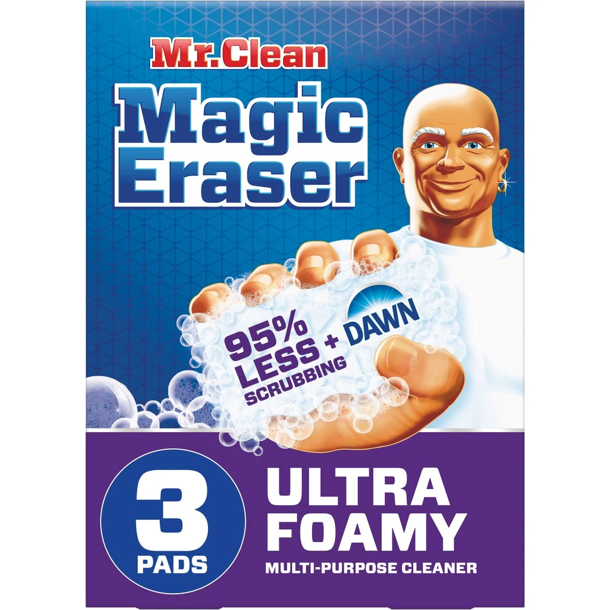 Professional Mr. Clean Eraser Ultra Foamy Dawn Multi-Purpose Cleansing Pad 3-Count Functional