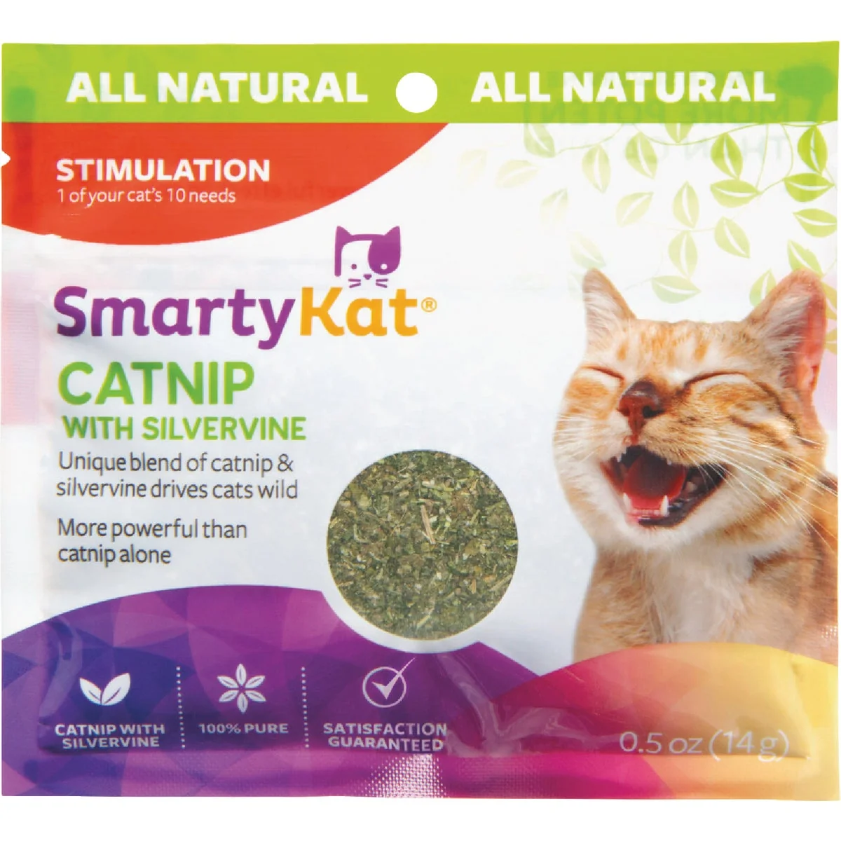 Efficient SmartyKat 0.5 Oz. Catnip with Silvervine Fine