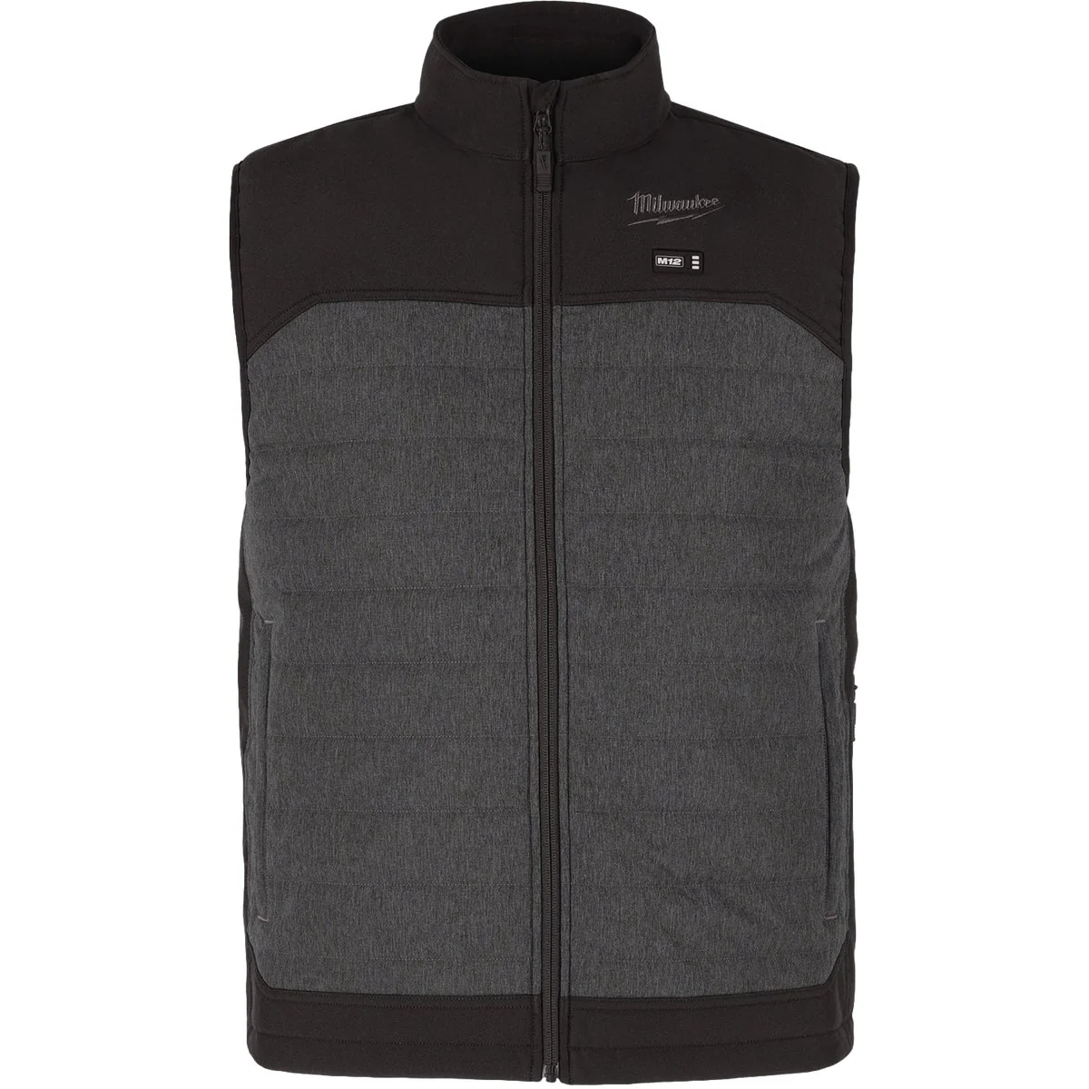 Certified Milwaukee M12 AXIS Men's Gray Cordless Heated Vest XL Natural