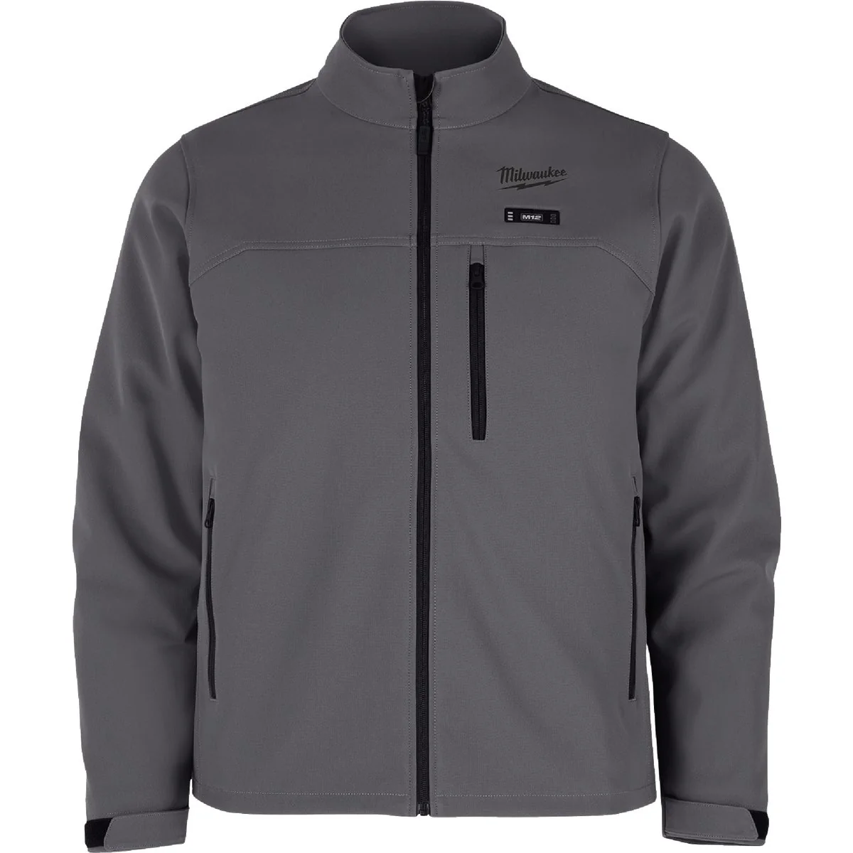 Breathable Milwaukee M12 TOUGHSHELL Men's Gray Cordless Heated Jacket L Clean