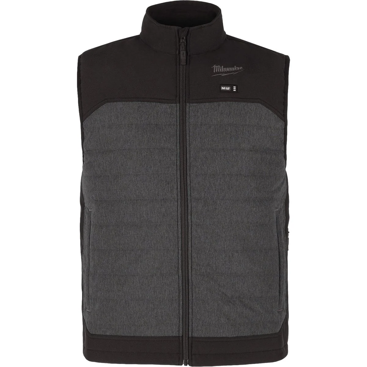 Lightweight Milwaukee M12 AXIS Men's Gray Cordless Heated Vest L First-Class
