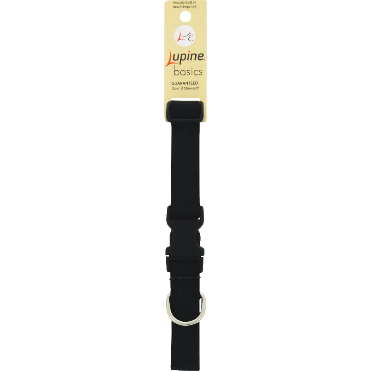Comfortable Lupine 1 In. x 12 to 20 In. Adjustable Black Medium Dog Collar Expertly Made