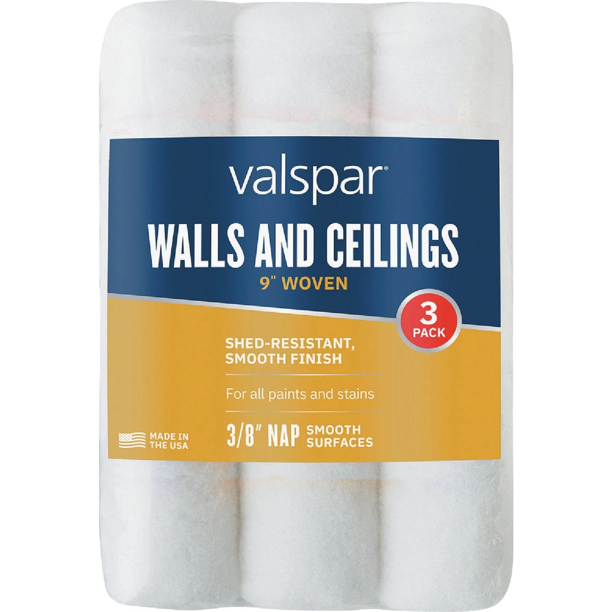 Organic Valspar 9 In. Woven Walls Ceilings Roller Covers 3-Pack User-Friendly